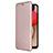 Coque Portefeuille Livre Cuir Etui Clapet L04Z pour Samsung Galaxy A02s Or Rose