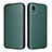 Coque Portefeuille Livre Cuir Etui Clapet L04Z pour Sony Xperia Ace III SOG08 Vert