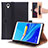 Coque Portefeuille Livre Cuir Etui Clapet L05 pour Huawei MediaPad M6 8.4 Noir