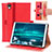 Coque Portefeuille Livre Cuir Etui Clapet L05 pour Huawei MediaPad M6 8.4 Rouge