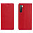 Coque Portefeuille Livre Cuir Etui Clapet L05 pour Oppo F15 Rouge