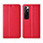 Coque Portefeuille Livre Cuir Etui Clapet L05 pour Xiaomi Mi 10 Ultra Rouge