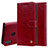 Coque Portefeuille Livre Cuir Etui Clapet L06 pour Huawei Honor 8X Rouge