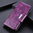 Coque Portefeuille Livre Cuir Etui Clapet L06 pour Oppo Reno5 Pro+ Plus 5G Violet Petit
