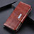 Coque Portefeuille Livre Cuir Etui Clapet L06 pour Realme 7 Pro Marron