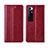 Coque Portefeuille Livre Cuir Etui Clapet L06 pour Xiaomi Mi 10 Ultra Rouge