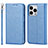 Coque Portefeuille Livre Cuir Etui Clapet L08 pour Apple iPhone 13 Pro Bleu