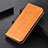 Coque Portefeuille Livre Cuir Etui Clapet L08 pour Motorola Moto Edge Orange
