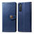 Coque Portefeuille Livre Cuir Etui Clapet L08 pour Sony Xperia 5 II Bleu