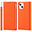 Coque Portefeuille Livre Cuir Etui Clapet L09 pour Apple iPhone 13 Orange