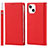 Coque Portefeuille Livre Cuir Etui Clapet L09 pour Apple iPhone 15 Plus Rouge