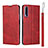 Coque Portefeuille Livre Cuir Etui Clapet L09 pour Huawei Honor 9X Pro Rouge