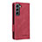 Coque Portefeuille Livre Cuir Etui Clapet L09Z pour Samsung Galaxy S21 Plus 5G Rouge