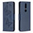 Coque Portefeuille Livre Cuir Etui Clapet L10 pour Nokia 2.4 Bleu