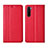 Coque Portefeuille Livre Cuir Etui Clapet L10 pour OnePlus Nord Rouge