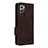 Coque Portefeuille Livre Cuir Etui Clapet L10Z pour Samsung Galaxy Z Fold2 5G Marron