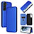Coque Portefeuille Livre Cuir Etui Clapet L11Z pour Samsung Galaxy S23 5G Bleu