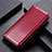 Coque Portefeuille Livre Cuir Etui Clapet L12 pour Huawei P40 Lite Vin Rouge