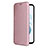Coque Portefeuille Livre Cuir Etui Clapet L12Z pour Samsung Galaxy S21 Plus 5G Or Rose Petit