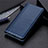 Coque Portefeuille Livre Cuir Etui Clapet L17 pour Oppo Reno5 5G Bleu Petit