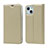 Coque Portefeuille Livre Cuir Etui Clapet L18 pour Apple iPhone 14 Or