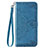 Coque Portefeuille Livre Cuir Etui Clapet L18 pour Huawei P40 Lite E Bleu