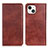 Coque Portefeuille Livre Cuir Etui Clapet L25 pour Apple iPhone 14 Marron