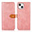 Coque Portefeuille Livre Cuir Etui Clapet L29 pour Apple iPhone 14 Or Rose