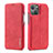 Coque Portefeuille Livre Cuir Etui Clapet LC1 pour Apple iPhone 14 Rouge Petit