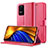 Coque Portefeuille Livre Cuir Etui Clapet LC2 pour Xiaomi Poco F4 5G Rose Rouge