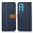 Coque Portefeuille Livre Cuir Etui Clapet M01L pour Motorola Moto Edge 30 5G Bleu