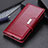 Coque Portefeuille Livre Cuir Etui Clapet M02L pour Motorola Moto G10 Rouge