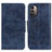 Coque Portefeuille Livre Cuir Etui Clapet M02L pour Nokia G11 Bleu Petit