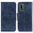 Coque Portefeuille Livre Cuir Etui Clapet M02L pour Nokia XR21 Bleu