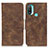 Coque Portefeuille Livre Cuir Etui Clapet M03L pour Motorola Moto E40 Marron