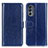 Coque Portefeuille Livre Cuir Etui Clapet M05L pour Motorola Moto G62 5G Bleu