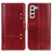 Coque Portefeuille Livre Cuir Etui Clapet M06L pour Samsung Galaxy S23 5G Rouge