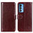 Coque Portefeuille Livre Cuir Etui Clapet M07L pour Motorola Moto Edge 20 Pro 5G Marron
