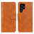 Coque Portefeuille Livre Cuir Etui Clapet M09L pour Samsung Galaxy S21 Ultra 5G Marron
