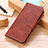 Coque Portefeuille Livre Cuir Etui Clapet M10L pour Motorola Moto G Play (2023) Marron Petit