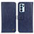 Coque Portefeuille Livre Cuir Etui Clapet M10L pour Oppo Reno6 Pro 5G India Bleu