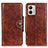 Coque Portefeuille Livre Cuir Etui Clapet M12L pour Motorola Moto G53y 5G Marron