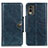 Coque Portefeuille Livre Cuir Etui Clapet M12L pour Nokia C32 Bleu Petit