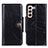 Coque Portefeuille Livre Cuir Etui Clapet M12L pour Samsung Galaxy S21 5G Noir