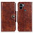 Coque Portefeuille Livre Cuir Etui Clapet M12L pour Xiaomi Redmi A1 Plus Marron