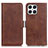 Coque Portefeuille Livre Cuir Etui Clapet M15L pour Huawei Honor X8 4G Marron