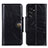 Coque Portefeuille Livre Cuir Etui Clapet M16L pour Samsung Galaxy S22 Ultra 5G Noir