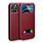 Coque Portefeuille Livre Cuir Etui Clapet N01 pour Apple iPhone 12 Pro Rouge