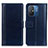 Coque Portefeuille Livre Cuir Etui Clapet N02P pour Xiaomi Poco C55 Bleu