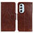Coque Portefeuille Livre Cuir Etui Clapet N05P pour Motorola Moto Edge Plus (2022) 5G Marron
